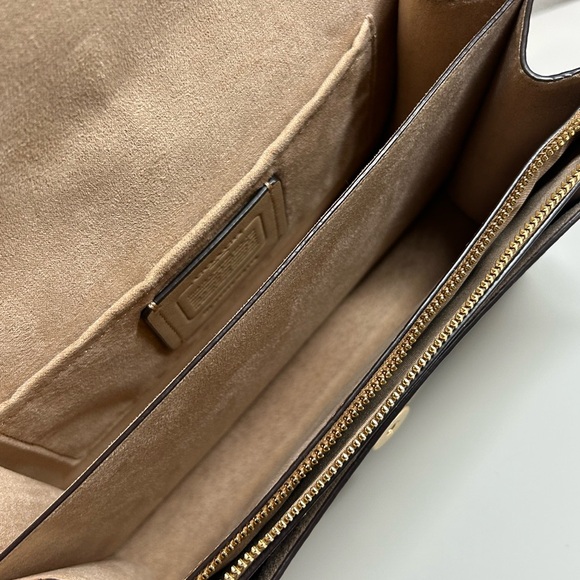 Coach Signature White and Tan Crossbody Bag - Picture 10 of 13